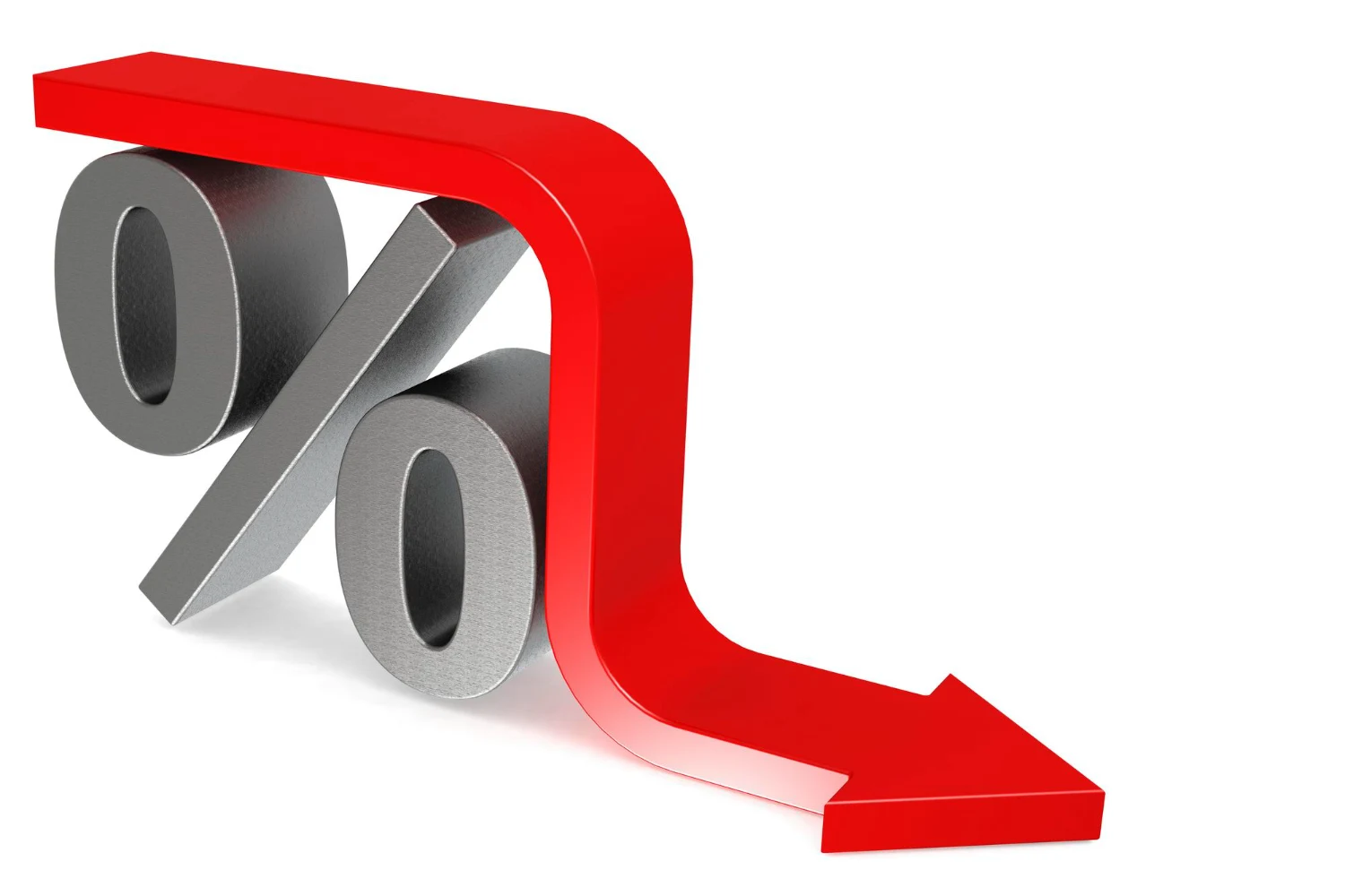 discount with arrow downfall