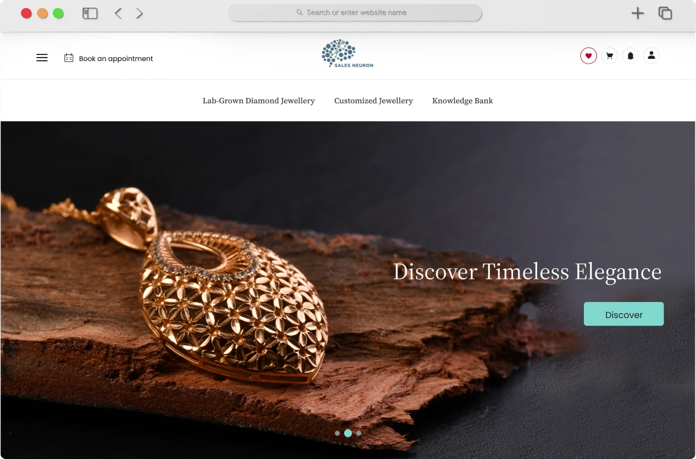 Jewellery ERP software Product Website